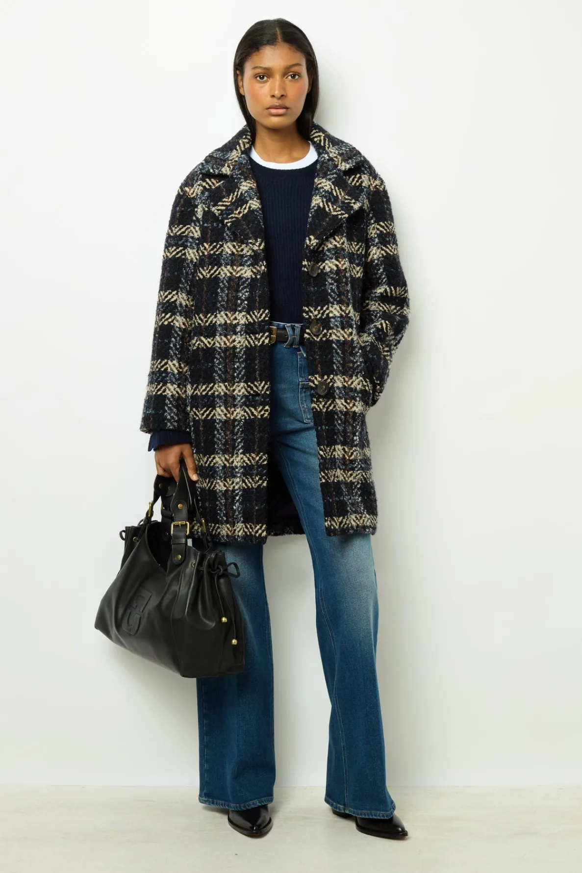 wide_check_coat__leonette_0.webp Outlet Wide check coat - LEONETTE Coats