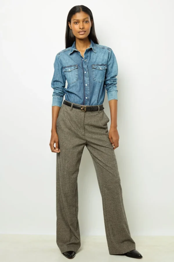 Online Wide-leg print pants - DALI Trousers | Suits & Outfits