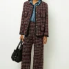 Shop Wide-leg tweed pants -NARIME Trousers | Suits & Outfits