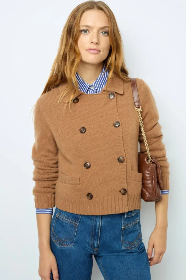 Best Wool and cashmere double-breasted cardigan - JIHANNE Knitwear