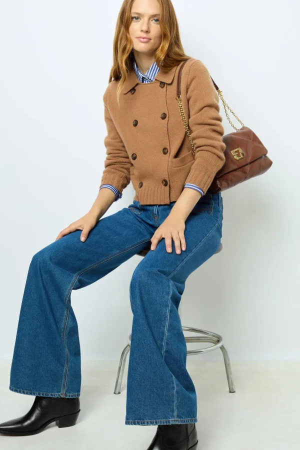 Best Wool and cashmere double-breasted cardigan - JIHANNE Knitwear