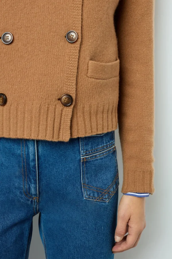 Best Wool and cashmere double-breasted cardigan - JIHANNE Knitwear