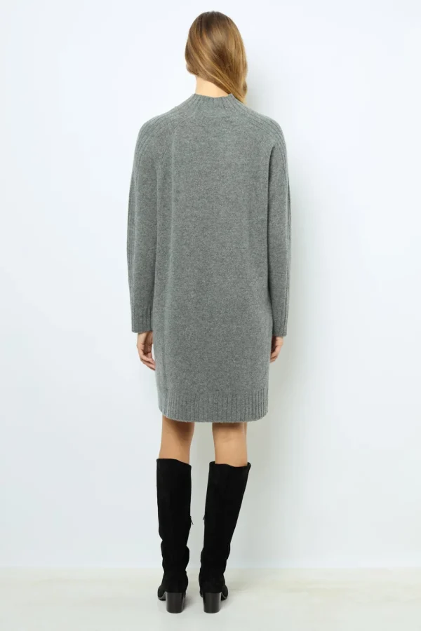 Shop Wool and cashmere stand up collar dress - SOLIA Dresses